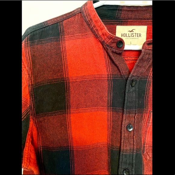 Hollister long sleeve flannel, size L, colour Red and Black - Picture 3 of 8